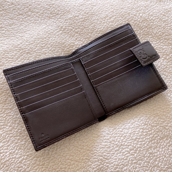 🤎 GUCCI Women’s Medium Leather Wallet Dark Brown - Picture 4 of 13